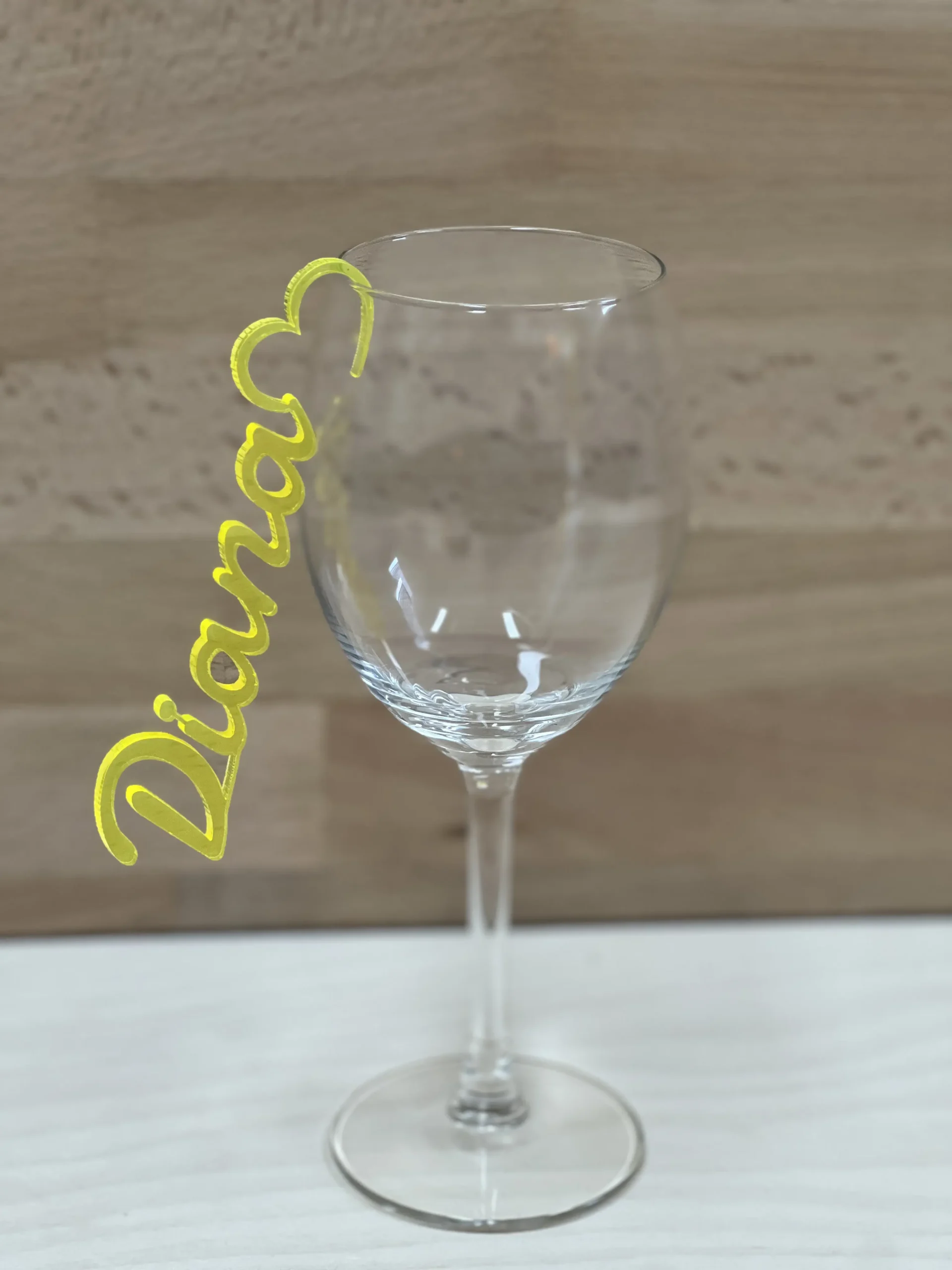 Glas Namenshalter